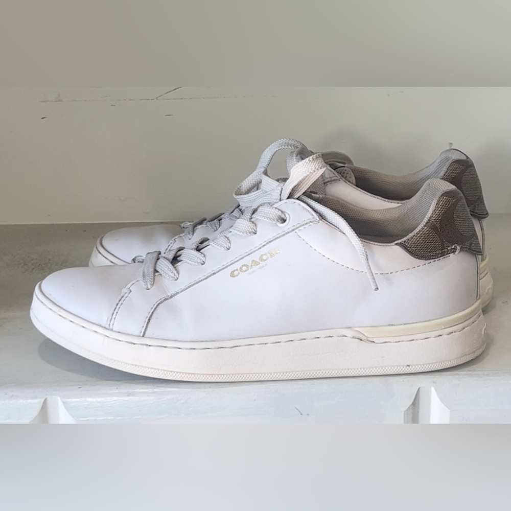Coach Women’s Clip Leather Low Top Sneakers Size 8 - Picture 7 of 11